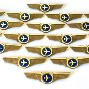 Aviator Kids Airplane Pilot Wings Plastic Pins